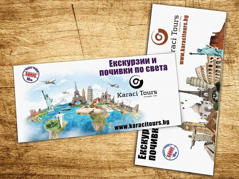 Рекламни стикери за туристическа агенция Караджъ Турс превю